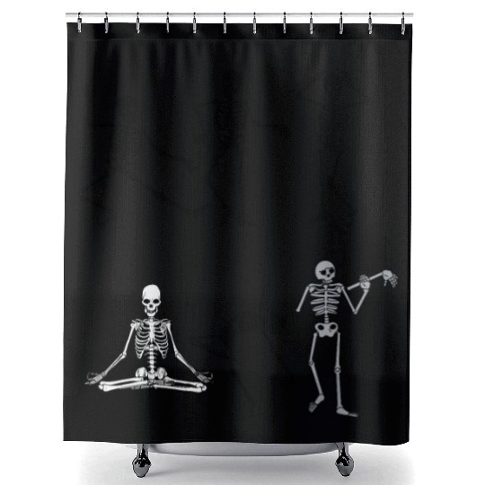 SIX SKELETON HALLOWEEN Shower Curtains