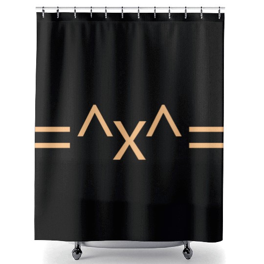 Cat Face Emoticon Shower Curtains