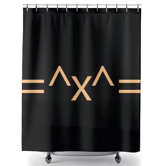 Cat Face Emoticon Shower Curtains