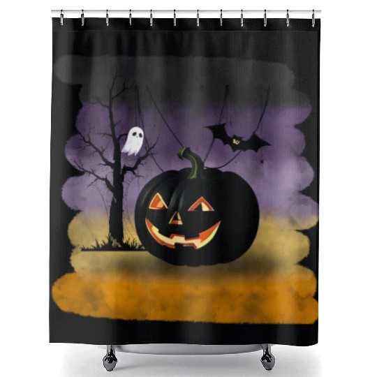 "The Midnight Pumpkin" Shower Curtains
