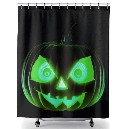 Hallowen Spooky Pumpkin Design Gift for Hallows Shower Curtains
