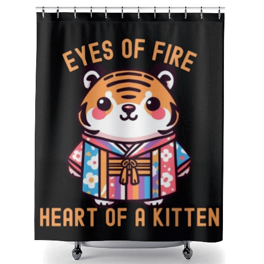 Bengal tiger in Kimono Shower Curtains