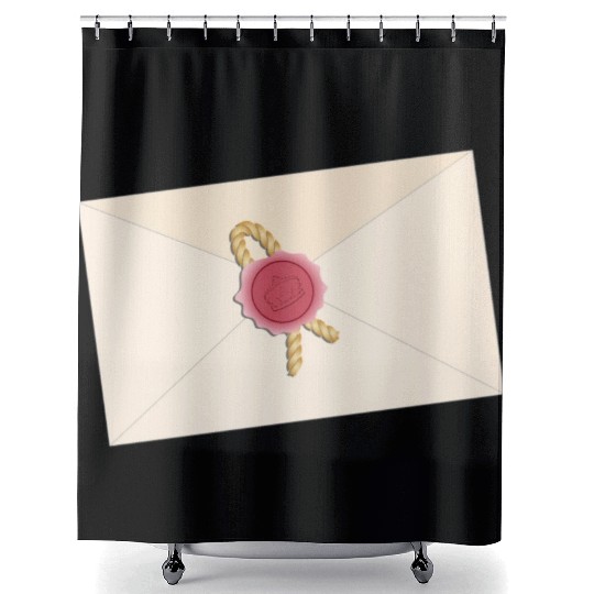 closed envelope with seal Shower Curtains