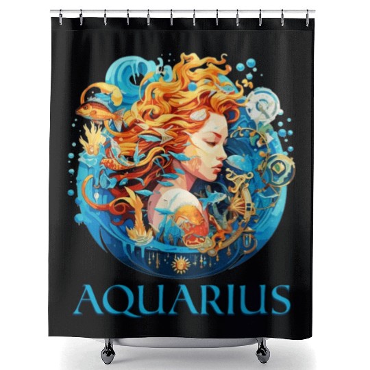 Embrace Your Aquarius Identity: Aquarius Pride Shower Curtains