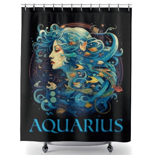 Embrace Your Aquarius Identity: Aquarius Zodiac Shower Curtains