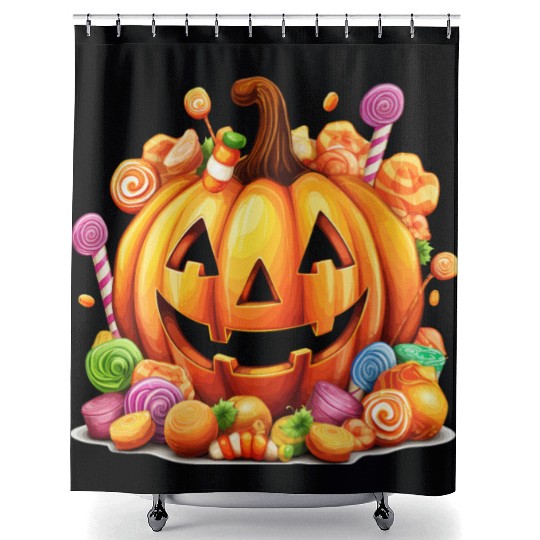 Fun Halloween Sweet Pumpkin Sugar Magic Shower Curtains