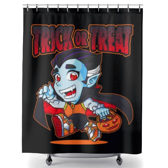 Halloween Trick or Treat Vampire Shower Curtains
