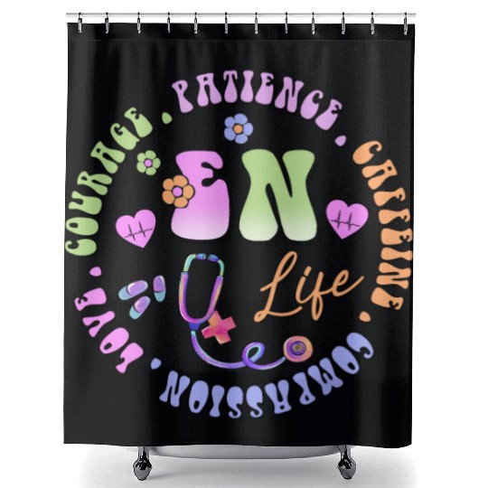 Emergency Nurse circle Shower Curtains