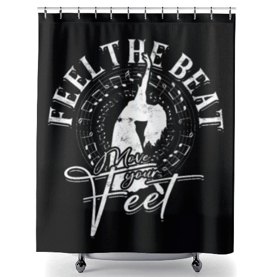 Feel the Beat, Move Your Feet - Belly Dancing Shower Curtains
