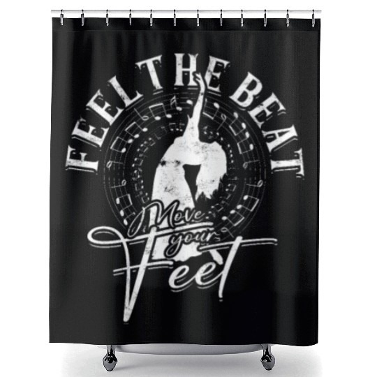 Feel the Beat, Move Your Feet - Belly Dancing Shower Curtains