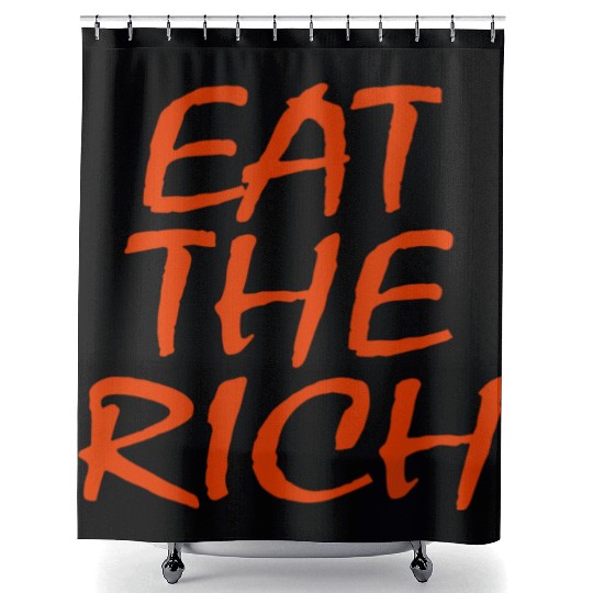 UAW Eat The Rich Shower Curtains