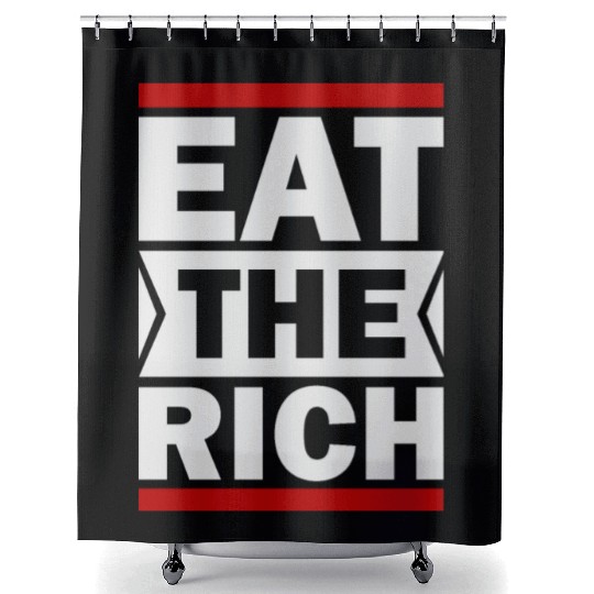 UAW Eat The Rich Shower Curtains