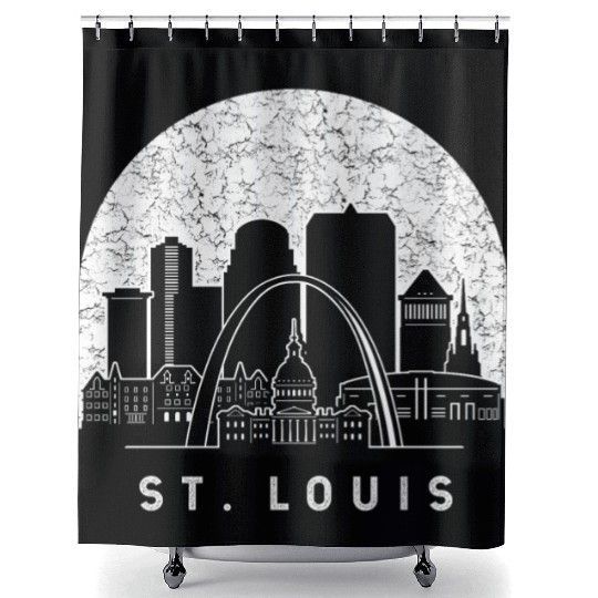 St. Louis Missouri Skyline Shower Curtains