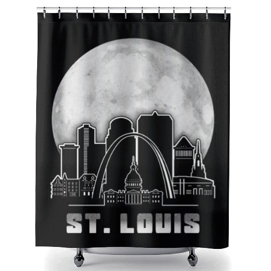 St. Louis Missouri Full Moon Shower Curtains