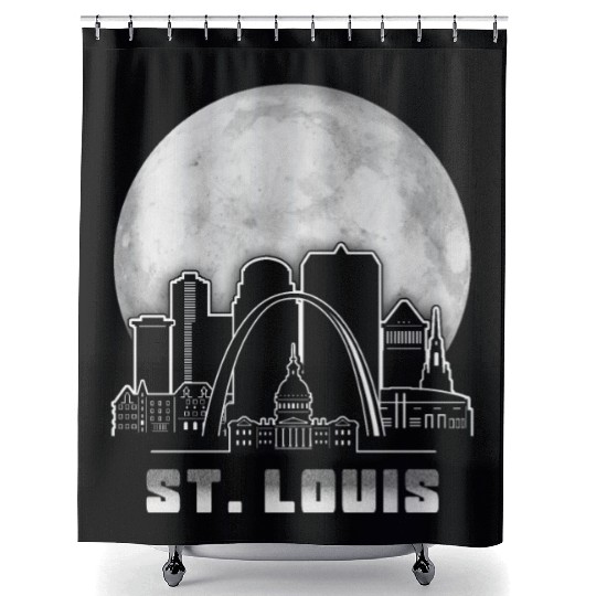 St. Louis Missouri Full Moon Shower Curtains