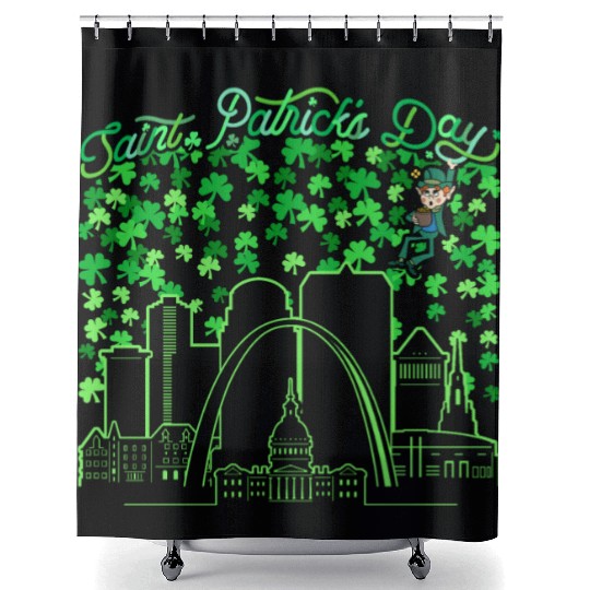 St. Louis Missouri Saint Patrick's Day Shower Curtains