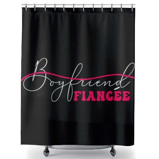 Couple Engagement Engaged Men Funny Fiancee Shower Curtains