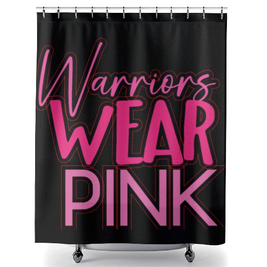 Warriors Wear Pink Shower Curtains