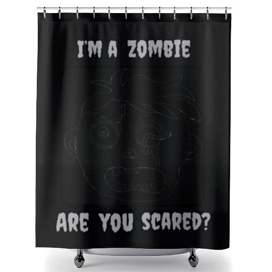 Zombie Drawing Shower Curtains