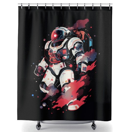 Astro Robo Shower Curtains