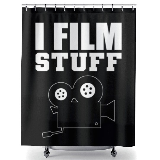 I Film Stuff Movie Director Gift Shower Curtains