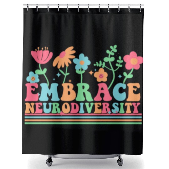 Embrace Neurodiversity Shower Curtains