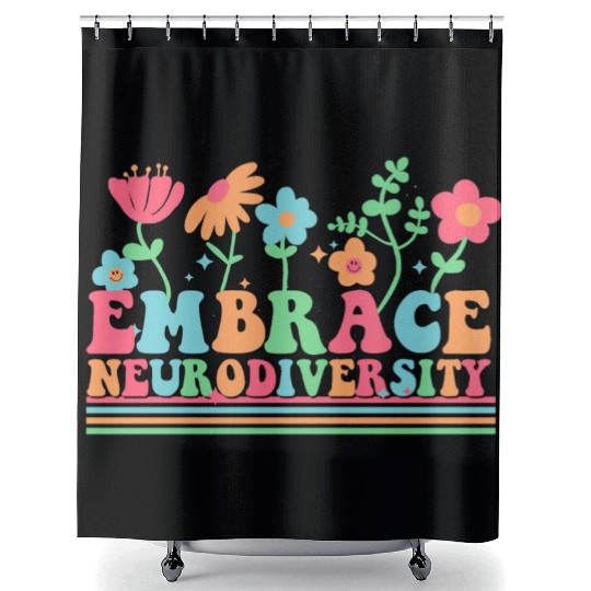 Embrace Neurodiversity Shower Curtains
