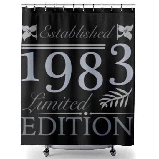 Established 1983 40th Birthday Shower Curtains