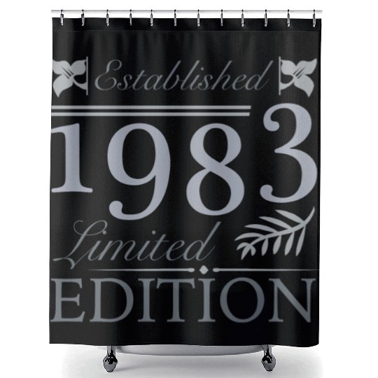 Established 1983 40th Birthday Shower Curtains