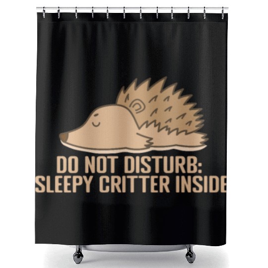 Do not disturb: Sleepy Critter inside Shower Curtains