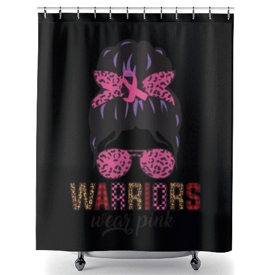 Warriors Wear Pink Shower Curtains
