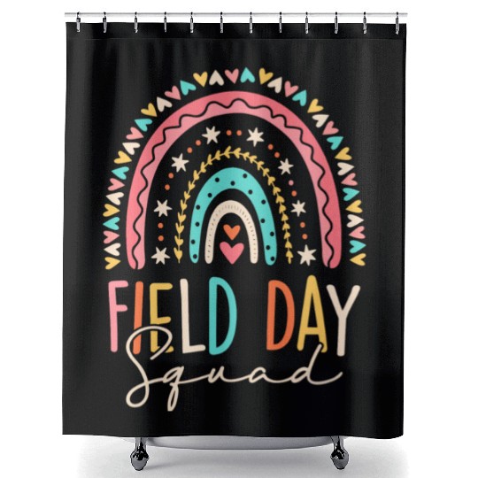 Field Day Squad Teacher Student Last Day Of School Shower Curtains