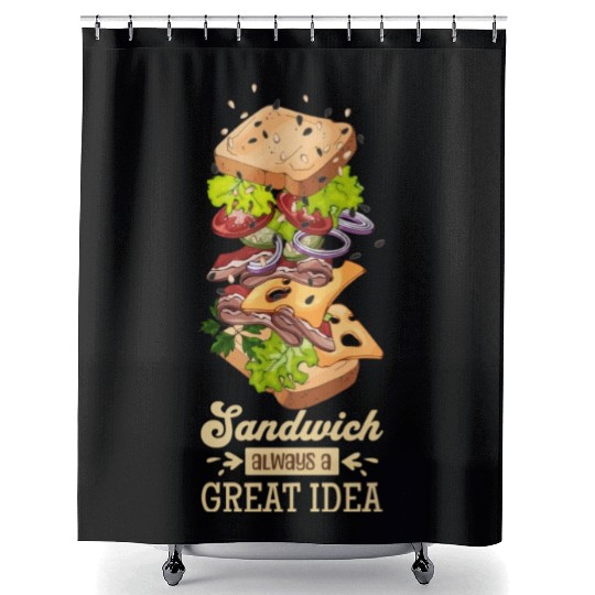 Sandwich Always A Great Idea Shower Curtains
