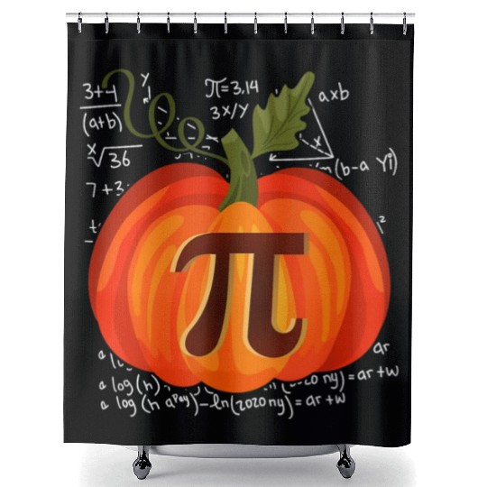 Pumpkin Pie Math Shower Curtains Funny Halloween