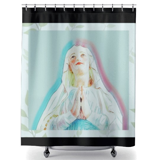 Virgin Mary Praying Shower Curtains