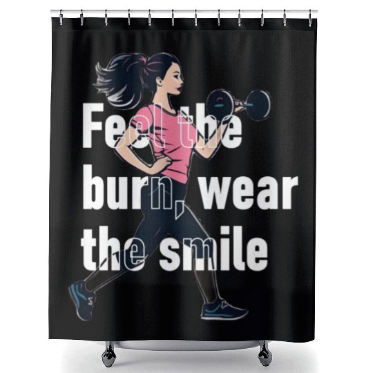 Women's Fitness Apparel Shower Curtains