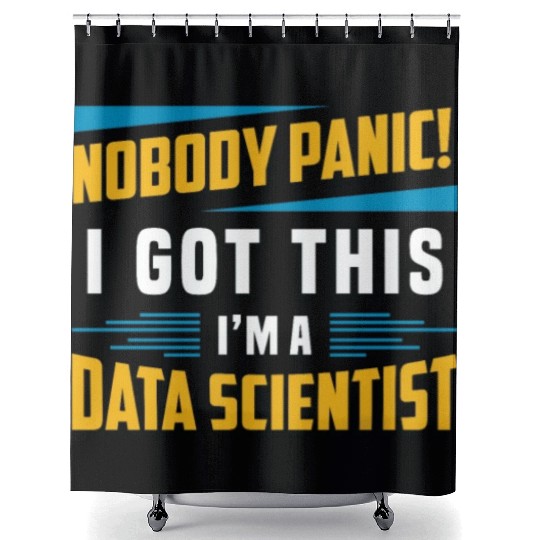 Data Mining Nobody Panic I Got This Data Analyst Shower Curtains