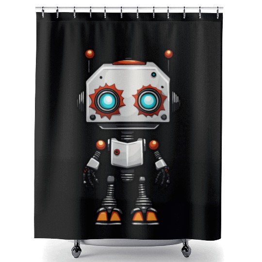 Robot / Machine / AI / Innovation / Computer Shower Curtains