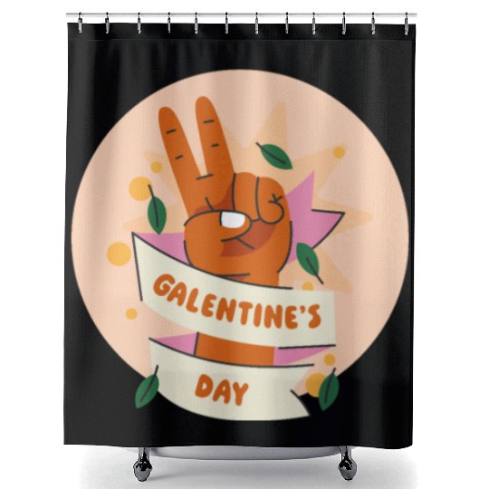Be My Galentine. Galentine's Day Shower Curtains