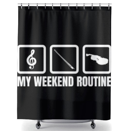 Violinist Weekend Shower Curtains