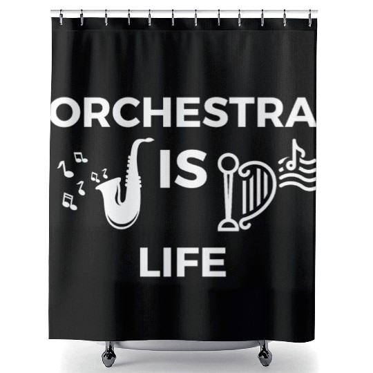ORCHESTRA IS LIFE Shower Curtains