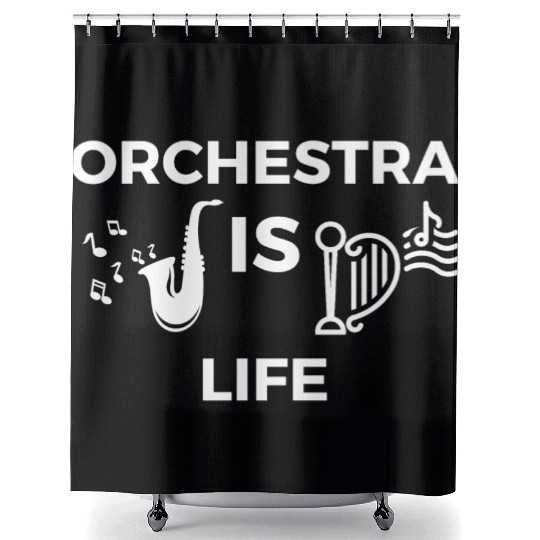 ORCHESTRA IS LIFE Shower Curtains