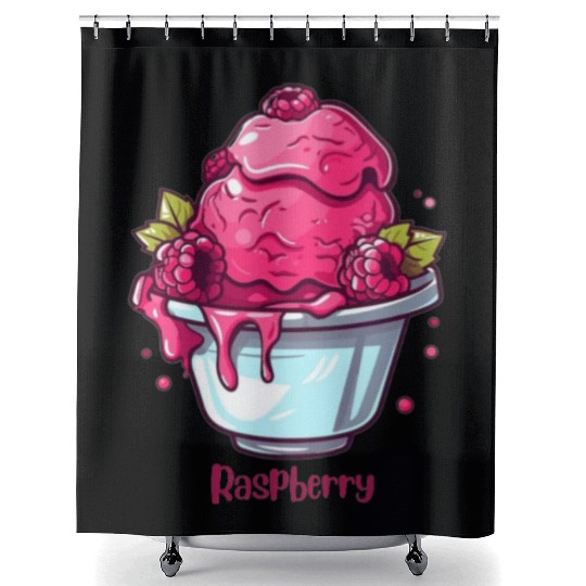 Raspberry Shower Curtains