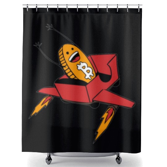 Bitcoin Rollercoaster Shower Curtains
