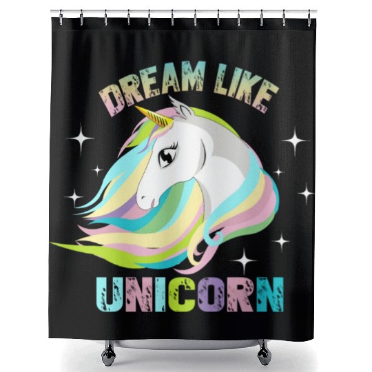 DREAM LIKE UNICORN Shower Curtains