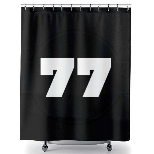 Congratulations 77 Years - Number Seventy-Seven Shower Curtains
