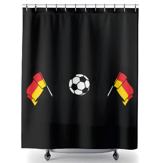 Flag germany football heartbeat Shower Curtains