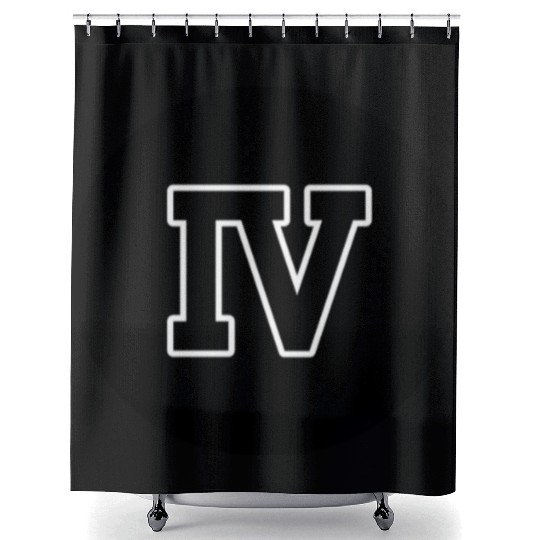 Written Greek Number 4 - Age Four Shower Curtains