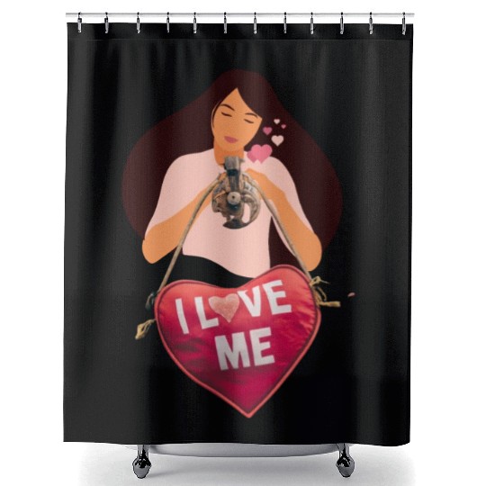 i love me , i heart me Shower Curtains , i love myself