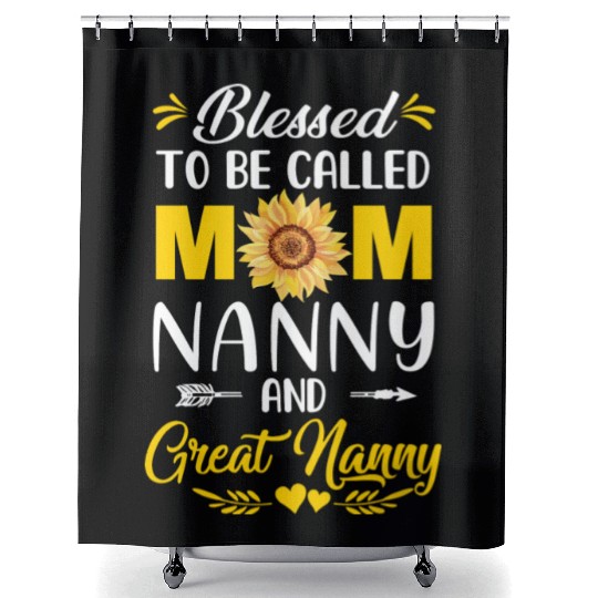 Blessed To Be Called Mom Nanny Great Nanny Mothers Shower Curtains